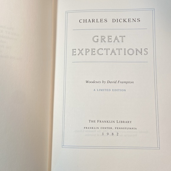 Great Expectations Dickens Vintage Franklin Library LeatherBound Book Rare - Picture 5 of 7
